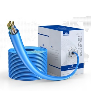 Cable de red Cat6 de alta velocidad certificado CCC 305m LAN Cable de comunicación al aire libre UTP FTP Coaxial 0,57mm Conductor Color opcional - Product Image 1