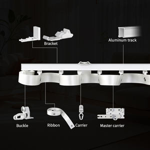 KYOK Factory Supply White S-Fold (Ripple/Wave) <b>Curtain</b> Track - Product Image 3