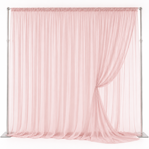 Transparent Polyester Sheer Chiffon <b>Backdrop</b> Drape for Layered Event Stage Decoration Supplier Custom Size - Product Image 1