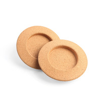Ensemble de sous-verres et sets de rangement en liège moulé monobloc, personnalisés, avec autocollant adhésif en caoutchouc sensible à la pression, simple face