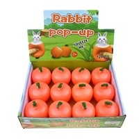 Jouet Squishy Lapin Carotte en Gros, Jouet Anti-Stress en TPR, Balle Rebondissante, Jouet de Décompression, Cadeau de Pâques pour Enfants