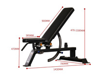Banc de musculation réglable DINUO de haute qualité pour usage commercial intensif - Inclinaison/Declinaison multi-positions pour salle de sport