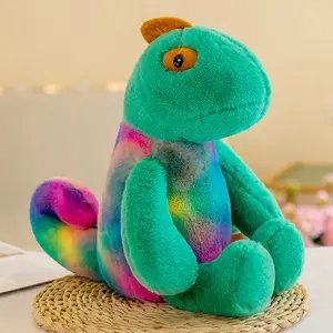 Lifelike Wild Animal Cabrite Soft Toy Adults Kids Gifts Stuffed Animals Pillow Plush Lizard Chameleon Toys