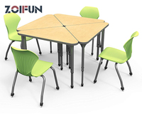 Tables et chaises d'école modernes de style américain, réglables, empilables, tables et chaises combinées pour salle de classe