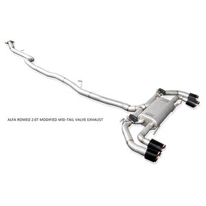 Sistema de Escape para <span class=keywords><strong>Alfa</strong></span> Romeo 2.0T, Trébol de Cuatro Hojas, Cuatro Salidas, Silenciador con Válvula Electrónica, Personalizado - Product Image 2