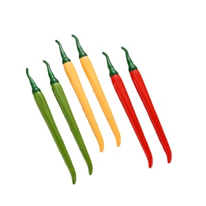 Simulated Chili Pepper Ballpoint Pen Red Green Yellow Plastic Office School Pen Caps Closure Mixed Colors General Use - Product Image 5