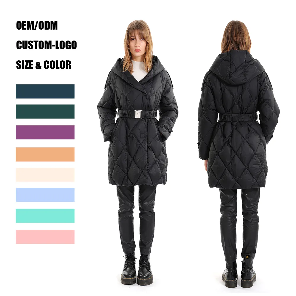 Custom Fashion Designer Ladies Woman Winter Jackets And Coats With Hooded