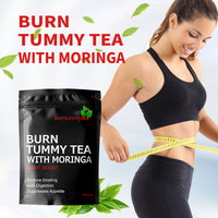 Thé détoxifiant à base de plantes Winstown pour un ventre plat, thé aux herbes naturelles, thé vert brûle-graisses en sachet avec du moringa