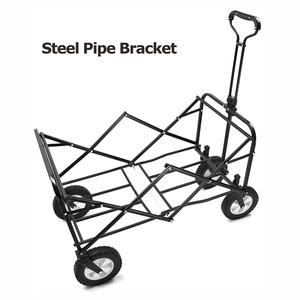 HOMFUL Portable Collapsible Utility Beach Folding <strong>Wagon</strong> Camping Trolley Beach Foldable <strong>Wagon</strong> <strong>Cart</strong> - Product Image 2