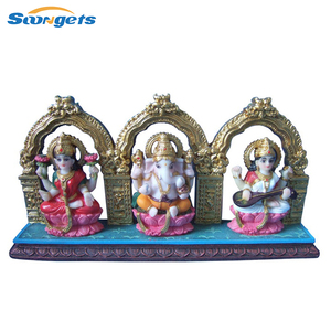 Statue de dieu hindou en polyrésine Ganesh et <span class=keywords><strong>Laxmi</strong></span> pour Diwali - Product Image 3