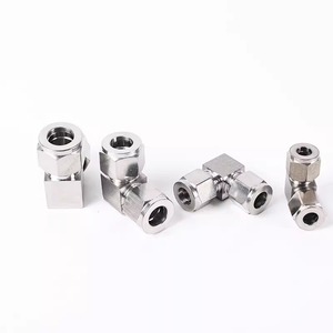 Raccord coudé en acier inoxydable 304, connecteur à compression double ferrule pour tubes de 1/2 ", 3/8 ", 3/4 " DE, coudé à <span class=keywords><strong>90</strong></span> degrés - Product Image 6