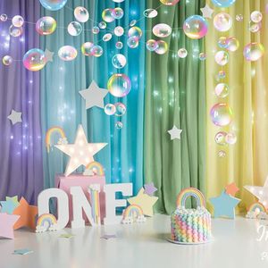 Bong bóng trong suốt vòng hoa Nàng Tiên Cá bên trang trí màu phẳng cutouts treo <span class=keywords><strong>Streamer</strong></span> cho sinh nhật lễ Rửa Tội đám cưới Đại Dương - Product Image 3