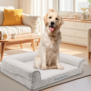 ODM wasserdicht Luxus wasch bar wasserdicht benutzer definierte ortho pä dische niedliche Mikro faser quadratische Haustier Katze Haustiere Matte Hund Puzzle Betten für Hunde - Product Image 2