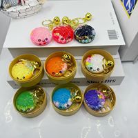 Porte-clés mini-ravioli mignon très populaire, pendentif porte-clés dessin animé ravioli aux expressions colorées pour sac à dos