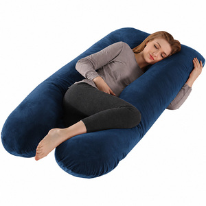 Oreiller de grossesse en forme de U, de haute qualité, confortable, offrant <span class=keywords><strong>un</strong></span> soutien complet du corps, fourni directement par le fabricant, <span class=keywords><strong>avec</strong></span> housse amovible - Product Image 1
