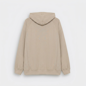 Hoodie unisexe blanc uni vintage d'hiver, tricoté, écologique, coupe classique, 100% coton molletonné, cordon de serrage réglable - Product Image 1
