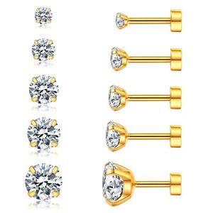 <span class=keywords><strong>Orecchini</strong></span> a Lobo Classici in <span class=keywords><strong>Acciaio</strong></span> Inossidabile con Zirconia Cubica, Ipoallergenici, in <span class=keywords><strong>Acciaio</strong></span> <span class=keywords><strong>Chirurgico</strong></span> 316L - Product Image 4