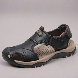 Casual <strong>Men's</strong> Leather <strong>Sandals</strong> <strong>Brown</strong> Color European <strong>Sandals</strong> <strong>Mens</strong> Hiking <strong>Sandals</strong> - Product Image 3