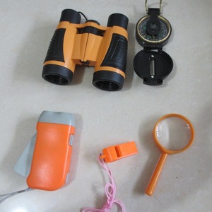 Set de Exploración de la Naturaleza para Niños, Binoculares, Brújula, Lupa, Linterna, Silbato, Plástico, 8-13 Años, Juguete para Exteriores - Product Image 1