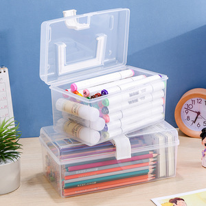 Transparent <b>Plastic</b> Storage <b>Box</b> <b>Large</b> Capacity Multi Functional Organizer For Toys Sundries Clothes Cables Household Use - Product Image 2