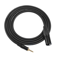Câble 3,5 mm vers XLR mâle, non symétrique, mini-jack 1/8 pouce, TRS, stéréo, microphone, câble audio, 2 mètres, pour smartphone vers console de mixage