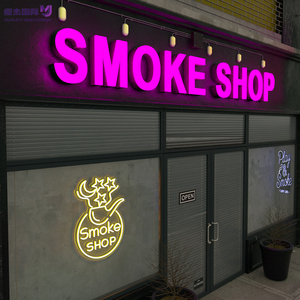 Insegna in Acrilico Illuminata Frontalmente, Lettere LED Personalizzate per Tabaccherie, Logo 3D in Metallo, Segnaletica Pubblicitaria Decorativa per Negozi all'Aperto - Product Image 1