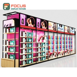 Expositor de Pelucas Independiente, Estante de Múltiples Niveles, Marco de Madera y Vidrio Resistente, Unidad de Exhibición para Tiendas de Pelucas - Product Image 5