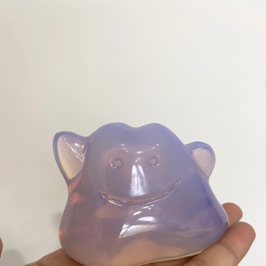 Offres Spéciales : Sculptures en Opalite Cubone, Bulbasaur Sculpté à la Main en Opalite, Pierres de Guérison, Opalite Rose, <span class=keywords><strong>Ditto</strong></span> pour Artisanat en Cristal et Cadeaux DIY - Product Image 2