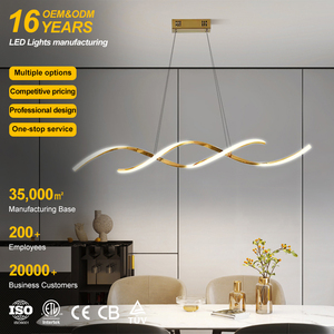 Lámpara <span class=keywords><strong>Colgante</strong></span> LED de Geometría Nórdica para Comedor, Sala de Estar, Isla de <span class=keywords><strong>Cocina</strong></span>, Lámpara de Techo con Diseño de Ondas, Decoración para el Hogar - Product Image 1