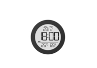 Thermomètre LCD, hygromètre d'intérieur, moniteur électronique de température et d'humidité, horloge numérique de bureau, thermomètre