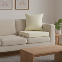 Ensemble de coussins de siège profonds de qualité supérieure pour l'extérieur - Coussins de chaise de patio en polyester tissé imperméable avec rembourrage en mousse à séchage rapide