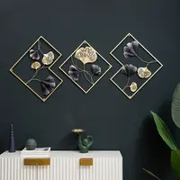 सोने के फूल 3D लक्जरी फांसी फ्रेम प्रदर्शन लोहे आंतरिक दीवार गृह सजावट कला धातु