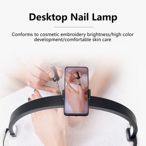 Lámpara <span class=keywords><strong>LED</strong></span> Plegable de Escritorio Lanxinda HD-M13X con Iluminación Púrpura para Belleza, Manicura, Máscara, Tatuaje; Forma de Media Luna - Product Image 3