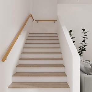 Barandilla de Madera de Haya para Montaje en Pared, Interior y Exterior, para Escaleras, Embalaje para Envío por Correo - Product Image 1