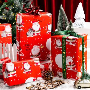 MAYPLUSS Santa Christmas Wrapping Paper 17 Inch X 33 Feet Red Waterproof Holiday Gift Wrap - Product Image 5