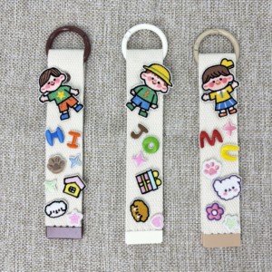 Nouvelle couleur, étiquette nominative DIY, mini patch en toile écologique, lanière promotionnelle durable, porte-clés, cadeau pour téléphone portable et carte d'identité - Product Image 2