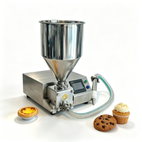 Machine de remplissage alimentaire commerciale à écran tactile avec pistolet manuel et tuyau pour tartes aux œufs, biscuits, cupcakes, crème, confiture, pâtisseries