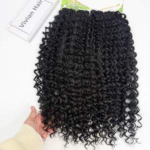 Extensiones de Cabello Sintético al por Mayor, Estilo Ruso, 24 Pulgadas, 4X Jade, Ondulado Profundo, Trenzas de Ganchillo Rubi, Cabello a Granel, Rizo Ariel, Ondulado Oceánico - Product Image 1