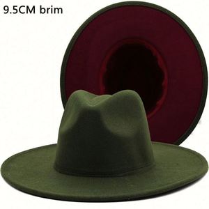 Sombreros Fedora de Moda Casual de Dos Tonos con Ala de 9.5cm para Otoño e Invierno, Venta al por Mayor, para Hombres y Mujeres - Product Image 4