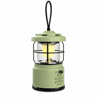 Haut-parleur de camping avec lumière LED 5W, mini lampe de chevet portable en plastique, lumière LED colorée, lampe de chevet, haut-parleur