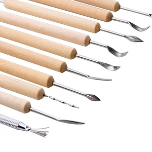 Juego de Herramientas para esculpir arcilla, manijas de madera DIY, <span class=keywords><strong>kit</strong></span> de herramientas de cerámica para <span class=keywords><strong>principiantes</strong></span>, 11 Uds. - Product Image 3