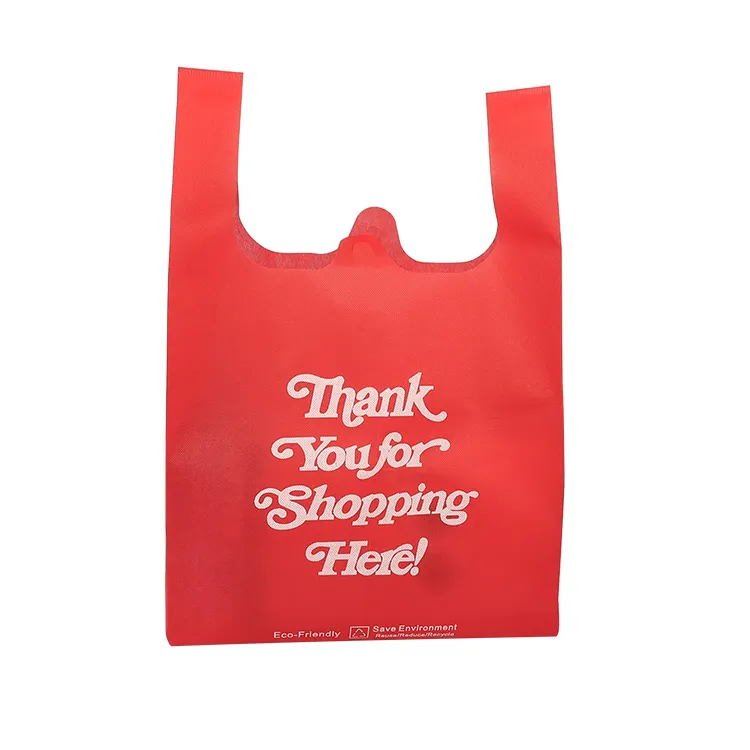 Tas jinjing belanja tas jinjing tanpa tenunan dapat dipakai ulang dengan logo kustom ramah lingkungan