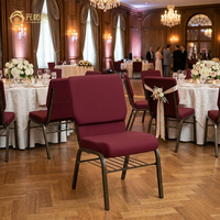 Chaises d'église en gros à prix d'usine, robustes, capacité 600 lbs, rembourrées, empilables avec porte-livre pour salle de culte et auditorium