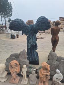 Personalizzabile a grandezza naturale scultura femminile moderna alata senza <span class=keywords><strong>testa</strong></span> figura alata interna decorazione per la casa scultura in ferro per esterni - Product Image 5