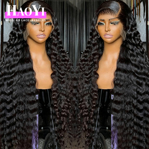 Perruque de cheveux humains bouclés Deep Wave 13x6 HD transparente avec dentelle frontale, densité 250%, origine Vietnamienne, Perruques brésiliennes 360 Full Lace Frontal - Product Image 4