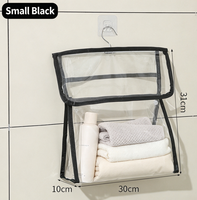 Sac de rangement mural transparent en PVC, organisateur suspendu étanche pour salle de bain, serviettes, vêtements, articles de toilette