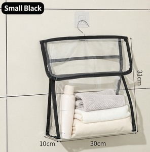 Transparent PVC Wall Mounted <b>Storage</b> <b>Bag</b> Waterproof Hanging Organizer for Bathroom Shower Towel <b>Clothes</b> Toiletries - Product Image 3