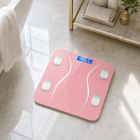 Pèse-personne intelligent Bluetooth haute précision avec suivi de la santé via application et verre trempé