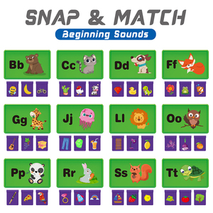 Carte Didattiche per l'Apprendimento dei Suoni Iniziali, Abbinamento Alfabeto e Animali, Gioco Educativo per Bambini in Età Prescolare - Product Image 2