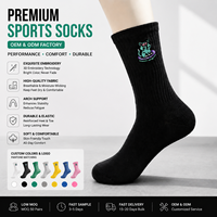 Chaussettes de sport personnalisées de haute qualité, processus de broderie, OEM ODM, couleur personnalisée, faible MOQ, respirantes, durables pour le sport